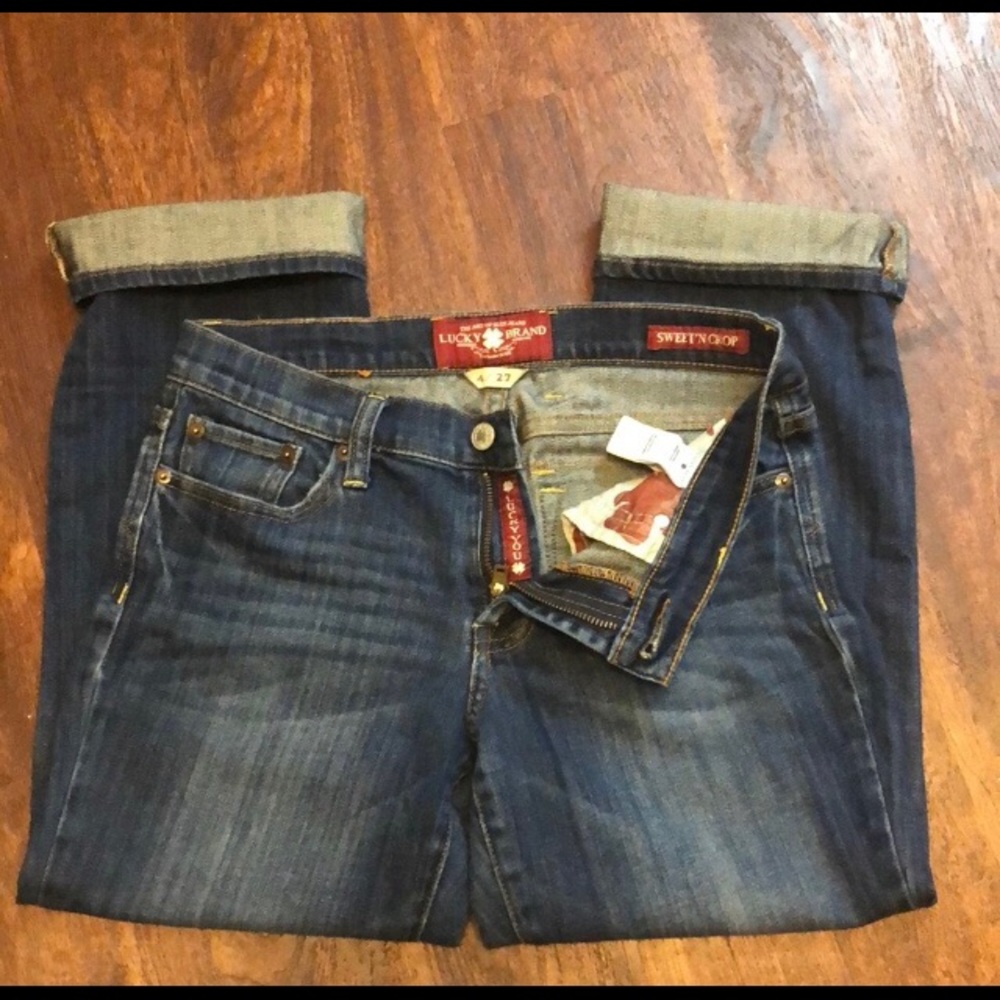 Lucky Brand Sweet n Straight Cropped Ankle Jeans